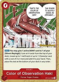 Color of Observation Haki - Legacy of the Master Release Event Cards - One Piece Card Game card