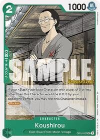 Koushirou - Legacy of the Master Release Event Cards - One Piece Card Game card