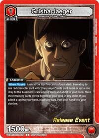 Grisha Jaeger - UE10BT: Attack on Titan Release Event Cards - Union Arena card