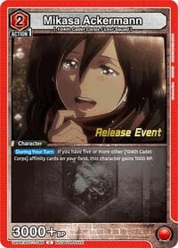 Mikasa Ackermann (086) - UE10BT: Attack on Titan Release Event Cards - Union Arena card