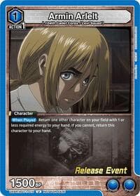 Armin Arlelt (015) - UE10BT: Attack on Titan Release Event Cards - Union Arena card