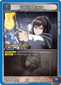 Sasha Braus (017) - UE10BT: Attack on Titan Release Event Cards - Union Arena card