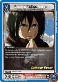 Mikasa Ackermann (024) - UE10BT: Attack on Titan Release Event Cards - Union Arena card