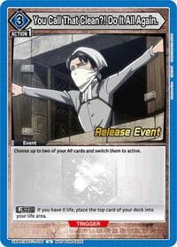 You Call That Clean?! Do It All Again. - UE10BT: Attack on Titan Release Event Cards - Union Arena card