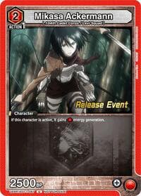 Mikasa Ackermann (087) - UE10BT: Attack on Titan Release Event Cards - Union Arena card