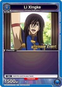 Li Xingke (022) - UEX03BT: CODE GEASS: Lelouch of the Rebellion Vol.2 Release Event Cards - Union Arena card