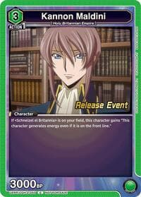 Kannon Maldini - UEX03BT: CODE GEASS: Lelouch of the Rebellion Vol.2 Release Event Cards - Union Arena card