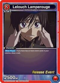 Lelouch Lamperouge (070) - UEX03BT: CODE GEASS: Lelouch of the Rebellion Vol.2 Release Event Cards - Union Arena card