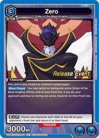 Zero (008) - UEX03BT: CODE GEASS: Lelouch of the Rebellion Vol.2 Release Event Cards - Union Arena card