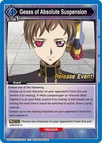 Geass of Absolute Suspension - UEX03BT: CODE GEASS: Lelouch of the Rebellion Vol.2 Release Event Cards - Union Arena card