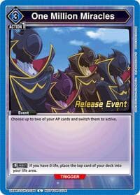One Million Miracles - UEX03BT: CODE GEASS: Lelouch of the Rebellion Vol.2 Release Event Cards - Union Arena card