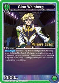 Gino Weinberg (057) - UEX03BT: CODE GEASS: Lelouch of the Rebellion Vol.2 Release Event Cards - Union Arena card
