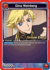 Gino Weinberg (068) - UEX03BT: CODE GEASS: Lelouch of the Rebellion Vol.2 Release Event Cards - Union Arena card
