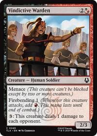Vindictive Warden - Avatar: The Last Airbender - Magic: The Gathering card