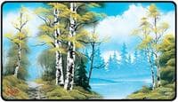 Bob Ross Black-Stitched Playmat - Lakeside Path - Ultra Pro Playmats - Playmats card