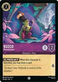Kuzco - Wanted Llama - Fabled - Disney Lorcana card