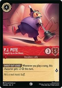 P.J. Pete - Caught Up in the Music - Fabled - Disney Lorcana card