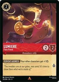 Lumiere - Fiery Friend - Fabled - Disney Lorcana card