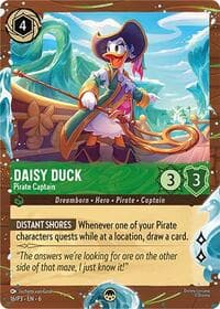 Daisy Duck - Pirate Captain (Disney Cruise Promo) - Disney Lorcana Promo Cards - Disney Lorcana card