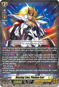 Blazing Lion, Platina Ezel - DZ-BT09: Super Brave Detonation - Cardfight Vanguard card