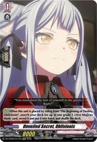 Unveiled Secret, Oblivionis (EXC) - DZ-BT09: Super Brave Detonation - Cardfight Vanguard card