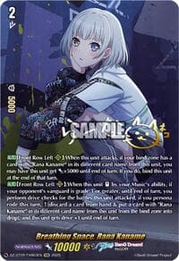 Breathing Space, Rana Kaname (EXS) - DZ-BT09: Super Brave Detonation - Cardfight Vanguard card