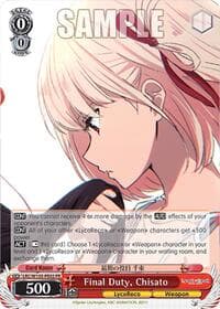 Final Duty, Chisato - Promo Cards - Weiss Schwarz card