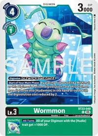 Wormmon - Hackers' Slumber - Digimon Card Game card