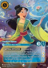 Mulan - Considerate Diplomat (Enchanted) - Fabled - Disney Lorcana card