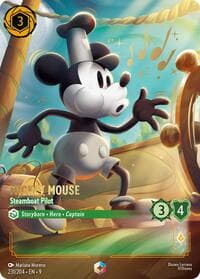 Mickey Mouse - Steamboat Pilot (Enchanted) - Fabled - Disney Lorcana card