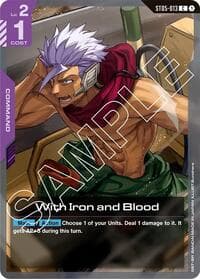With Iron and Blood - Starter Deck 05: Iron Bloom - Gundam Card Game card