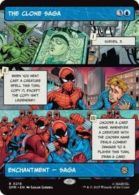 The Clone Saga (Borderless) - Marvel's Spider-Man - Magic: The Gathering card
