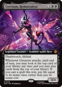 Gwenom, Remorseless (Extended Art) - Marvel's Spider-Man - Magic: The Gathering card