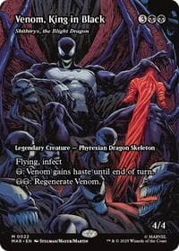 Venom, King in Black - Skithiryx, the Blight Dragon (Borderless) - Marvel Universe Eternal-Legal - Magic: The Gathering card