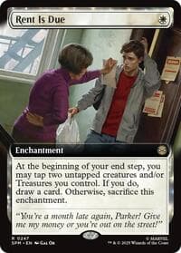 Rent Is Due (Extended Art) - Marvel's Spider-Man - Magic: The Gathering card
