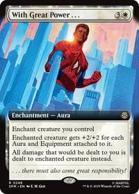 With Great Power... (Extended Art) - Marvel's Spider-Man - Magic: The Gathering card