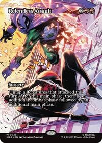 Relentless Assault (Borderless) - Marvel Universe Eternal-Legal - Magic: The Gathering card
