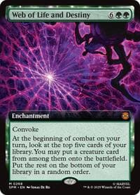 Web of Life and Destiny (Extended Art) - Marvel's Spider-Man - Magic: The Gathering card