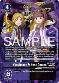 Yuu  Amano & Nene Amano (Alternate Art) - Sinister Order - Digimon Card Game card