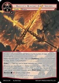 Barust's Blazing Twin Swords - Descent into the Raven's Catacombs - Force of Will card