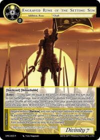 Engraved Rune of the Setting Sun - Descent into the Raven's Catacombs - Force of Will card