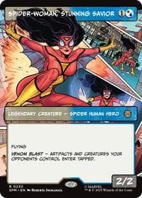 Spider-Woman, Stunning Savior (Borderless) - Marvel's Spider-Man - Magic: The Gathering card