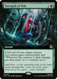 Strength of Will (Extended Art) - Marvel's Spider-Man - Magic: The Gathering card