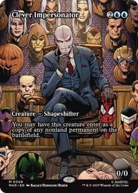 Clever Impersonator (Borderless) - Marvel Universe Eternal-Legal - Magic: The Gathering card