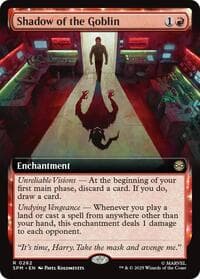 Shadow of the Goblin (Extended Art) - Marvel's Spider-Man - Magic: The Gathering card