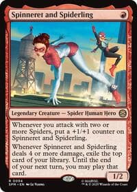 Spinneret and Spiderling - Marvel's Spider-Man - Magic: The Gathering card