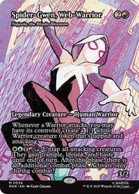 Spider-Gwen, Web-Warrior - Najeela, the Blade-Blossom (Borderless) - Marvel Universe Eternal-Legal - Magic: The Gathering card