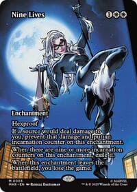 Nine Lives (Borderless) - Marvel Universe Eternal-Legal - Magic: The Gathering card