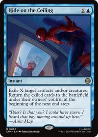 Hide on the Ceiling - Marvel's Spider-Man - Magic: The Gathering card