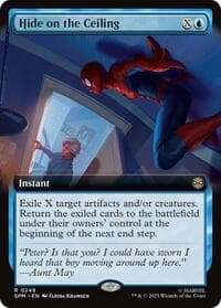 Hide on the Ceiling (Extended Art) - Marvel's Spider-Man - Magic: The Gathering card